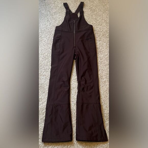 Halfdays Isabel Soft Shell Bib Pant Ski Small Waterproof Brown Spiked Cocoa - Picture 11 of 13